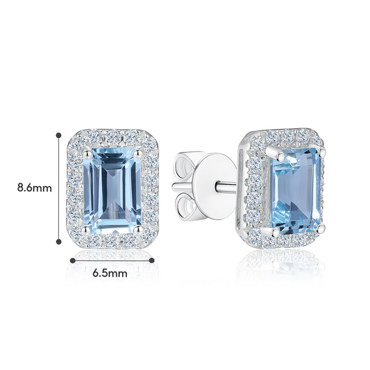 TAKA Jewellery Spectra Aquamarine Diamond Earrings 18K Gold