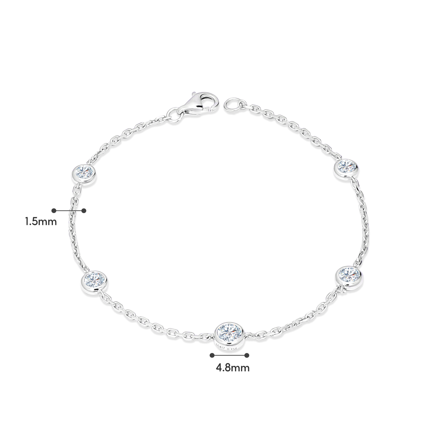 TAKA Jewellery Lab Grown Diamond Bracelet 10K Gold