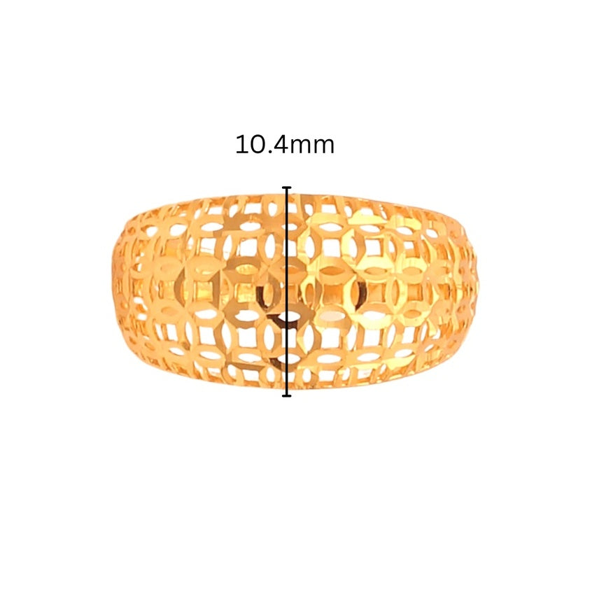 TAKA Jewellery 916 Gold Ring Fortune Coins