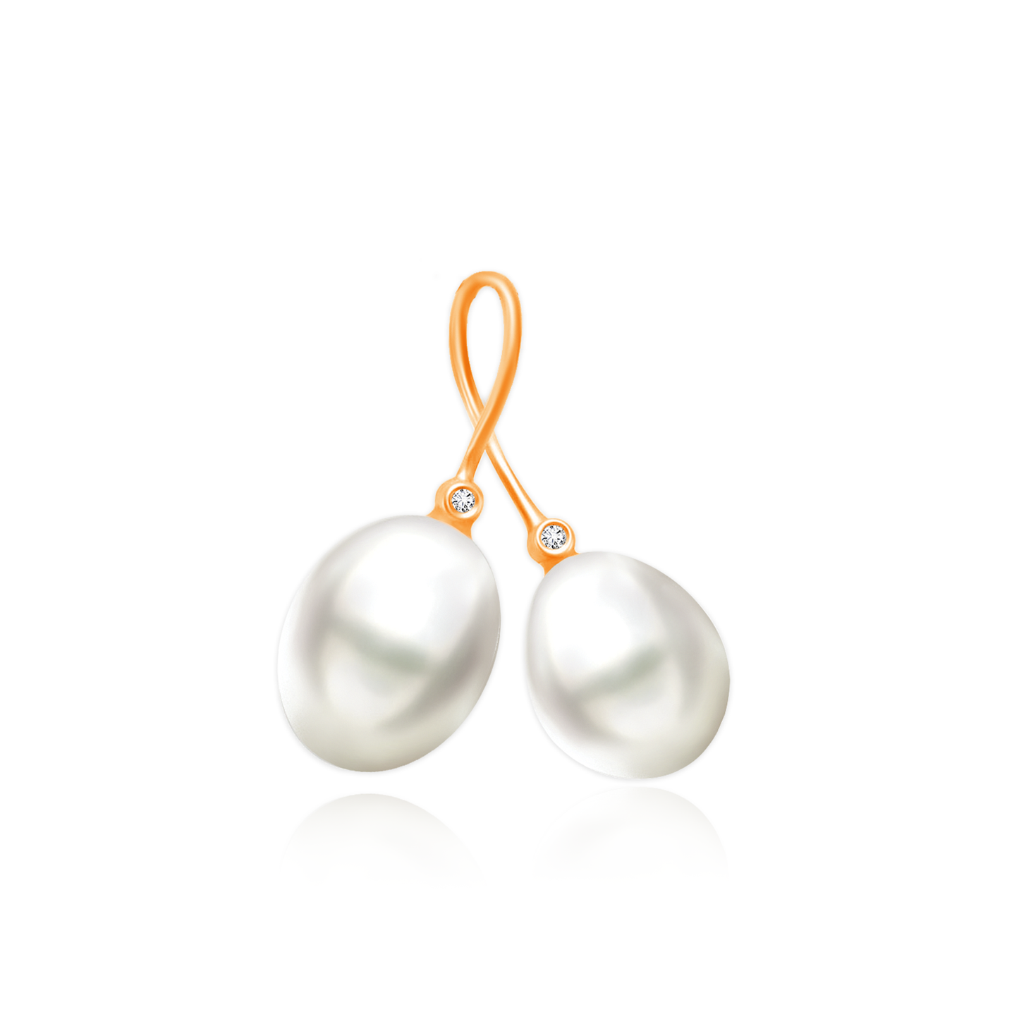 TAKA Jewellery Lustre Pearl Diamond Gold Pendant 9K