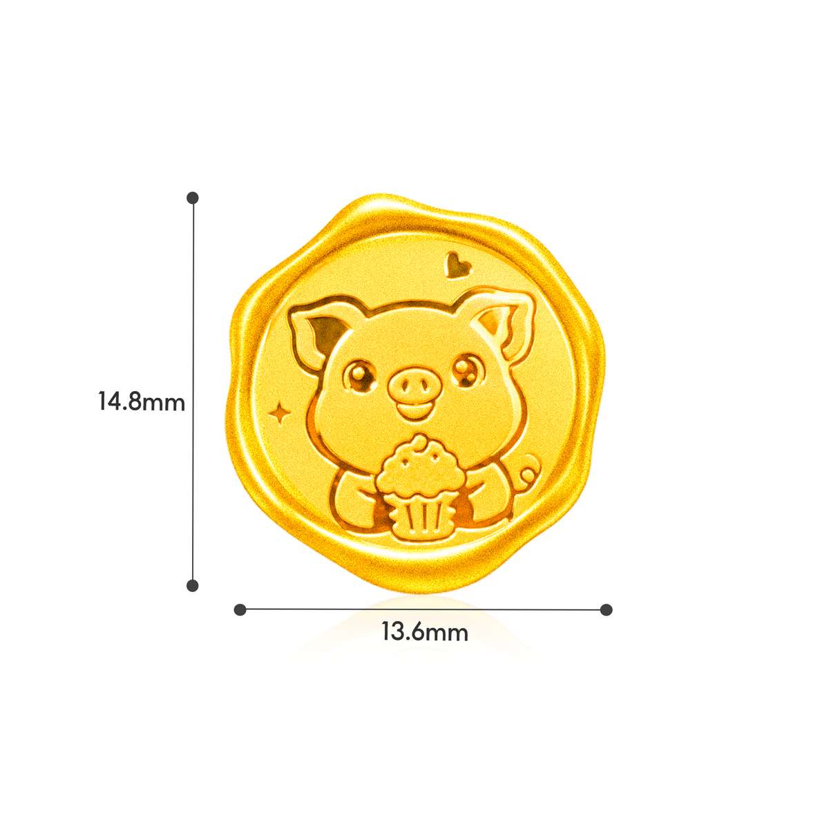TAKA Jewellery 999 Pure Gold Chinese Zodiac Collection Display Pieces - Wax Seal Shape