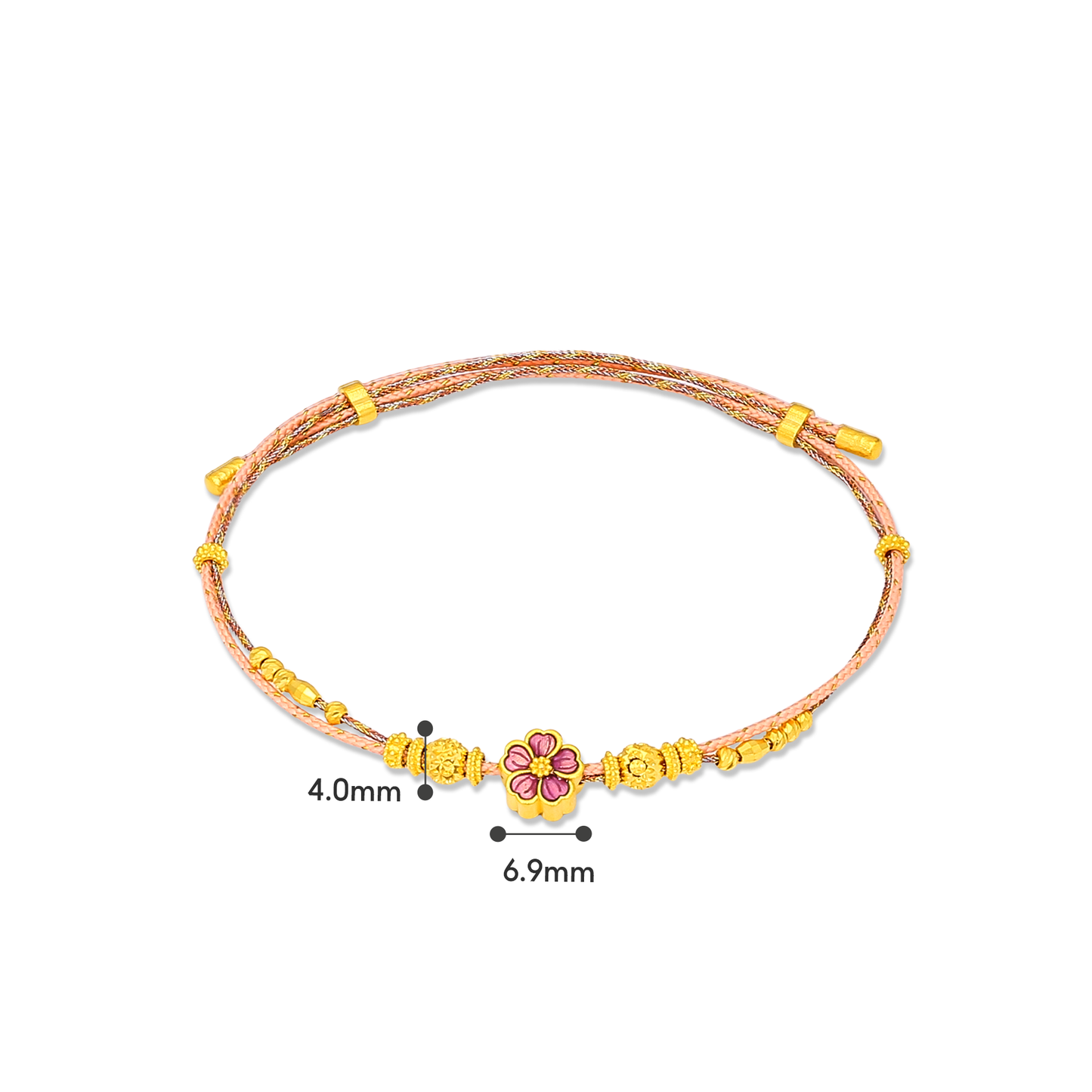 TAKA Jewellery Heritage Threads Gold Collection 999 Pure Gold Bracelet