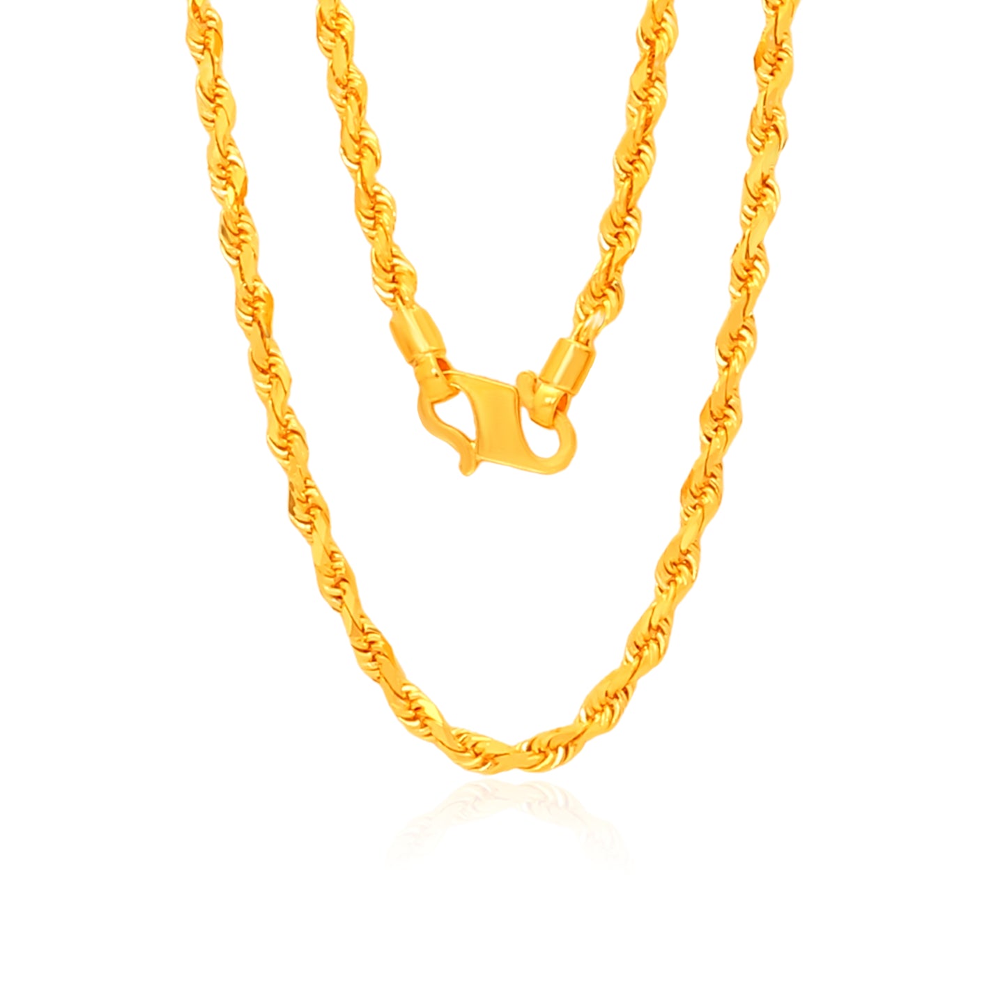TAKA Jewellery 916 Solid Rope Gold Chain