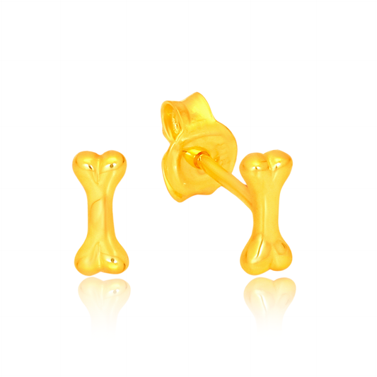 TAKA Jewellery 916 Gold Earrings Bone