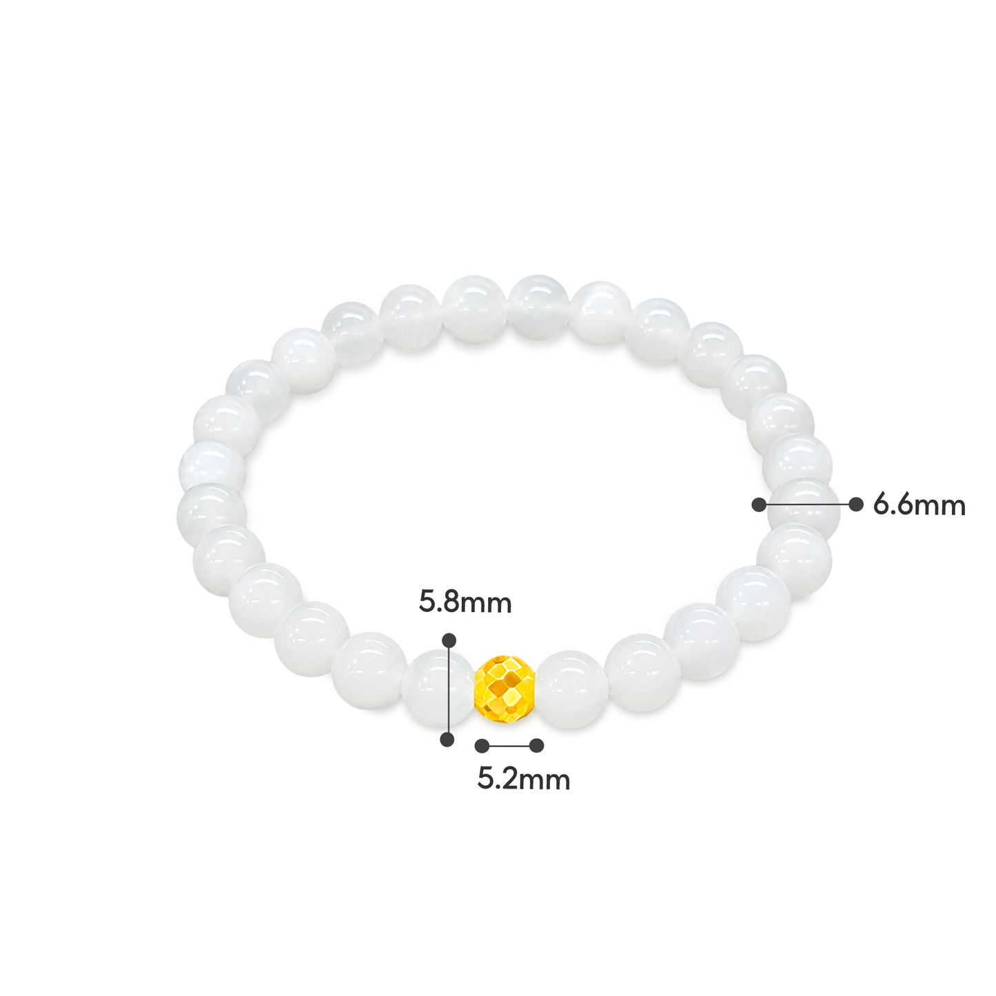 TAKA Jewellery 999 Pure Gold Ball Charm Bracelet