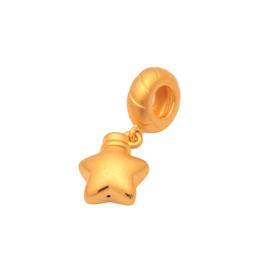 TAKA Jewellery 999 Pure Gold Dangling Star Charm