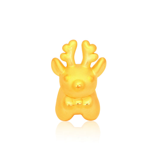 TAKA Jewellery 999 Pure Gold Charm Reindeer