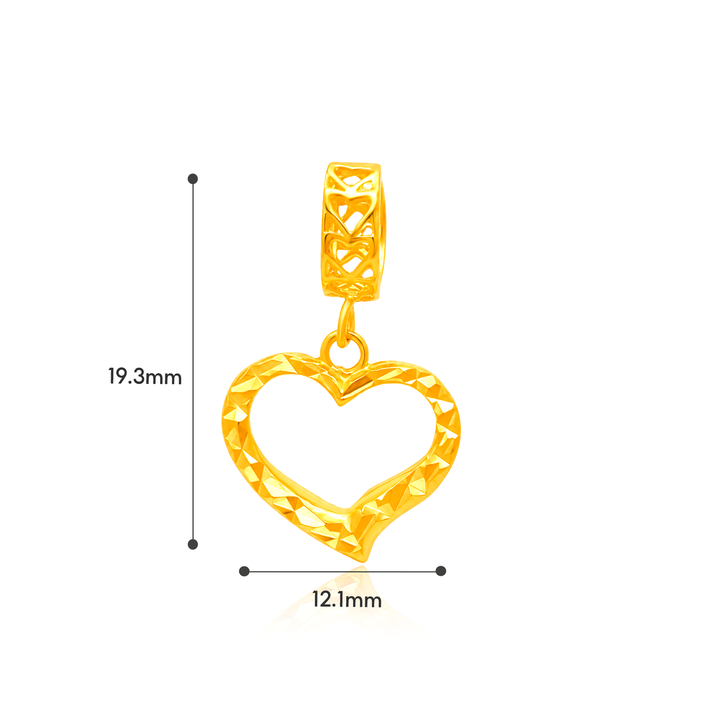 TAKA Jewellery 916 Gold Charm Heart