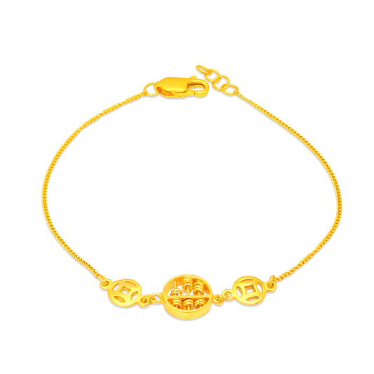 TAKA Jewellery 916 Gold Abacus Bracelet