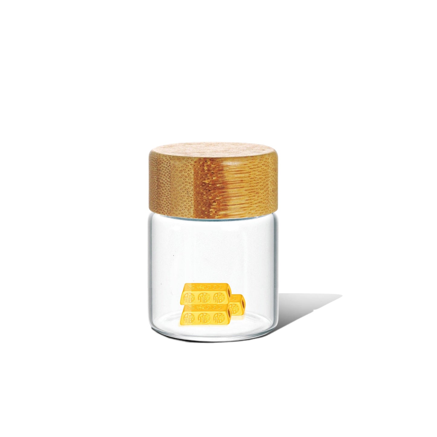 TAKA Jewellery 999 Pure Gold Petite Gold Coin / Gold Bar / Gold Bean in Glass Bottle