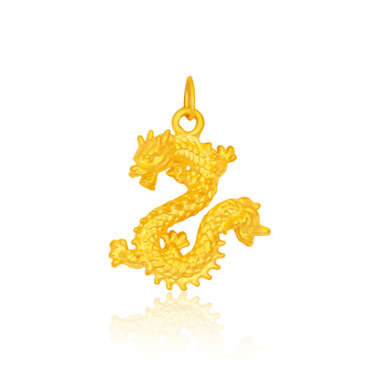 TAKA Jewellery 999 Pure Gold Pendant Dragon