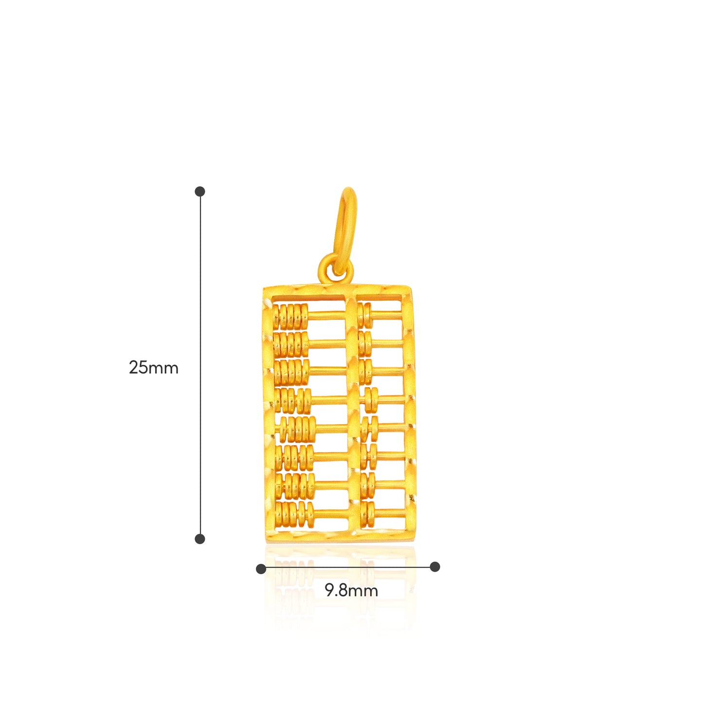 TAKA Jewellery 916 Gold Pendant Abacus