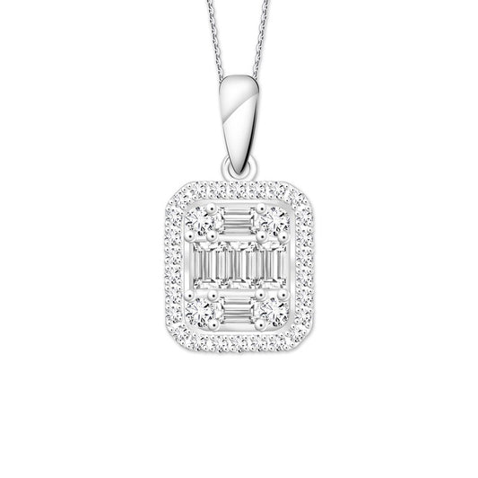 TAKA Jewellery Illusion Diamond Pendant 18K