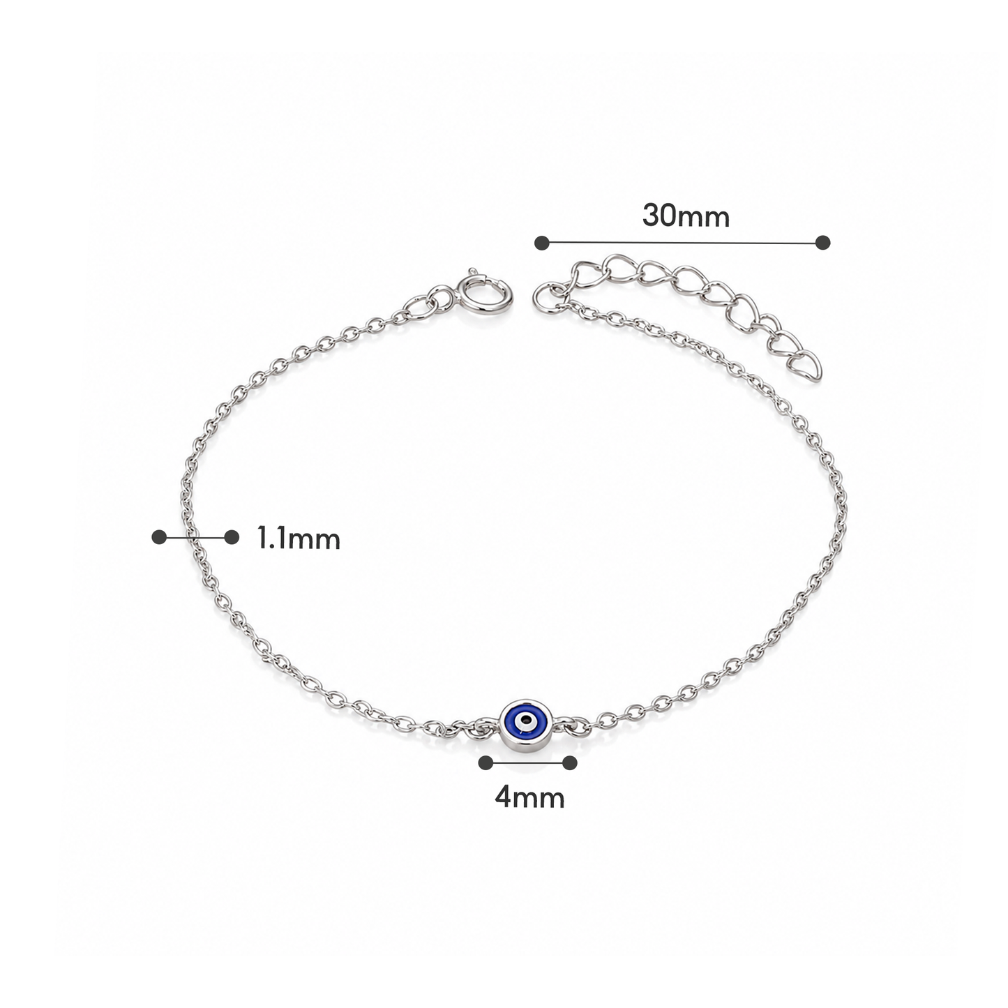 TAKA Jewellery Guardian Eye 925 Silver Bracelet