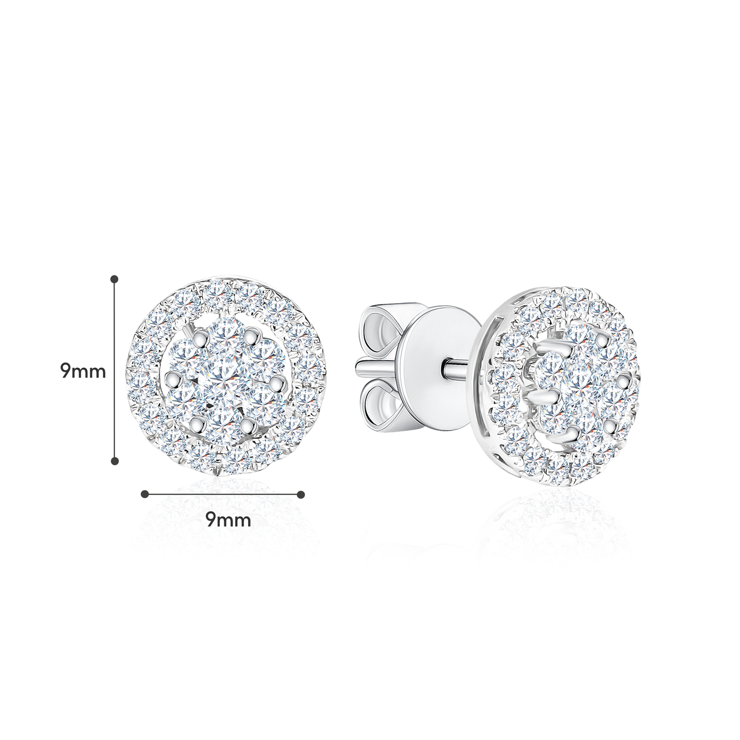 TAKA Jewellery 10K Gold Lab Grown Diamond Flower-Shaped Cascade Earrings