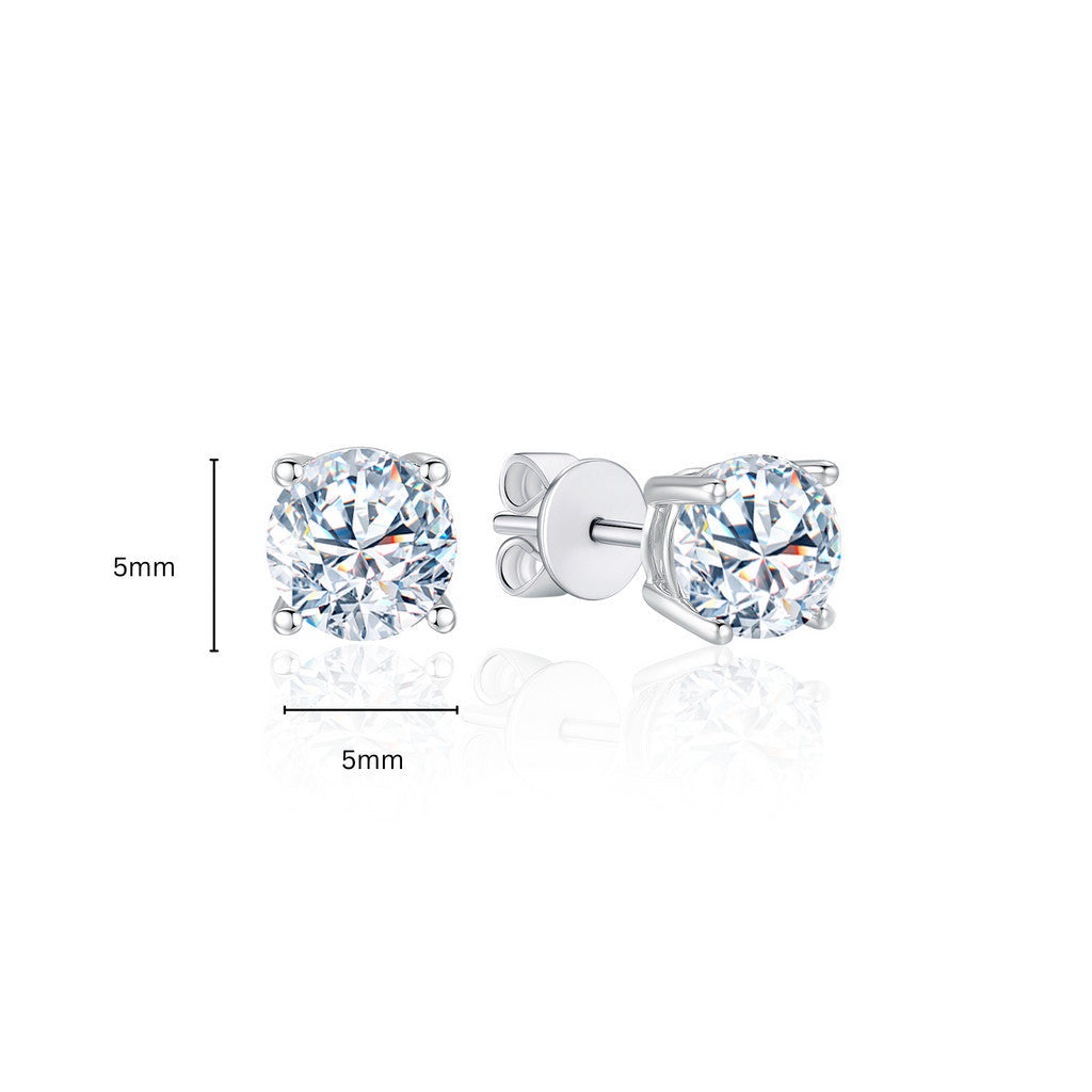 TAKA Jewellery Round Brilliant Lab Grown Diamond Earrings 10K Gold