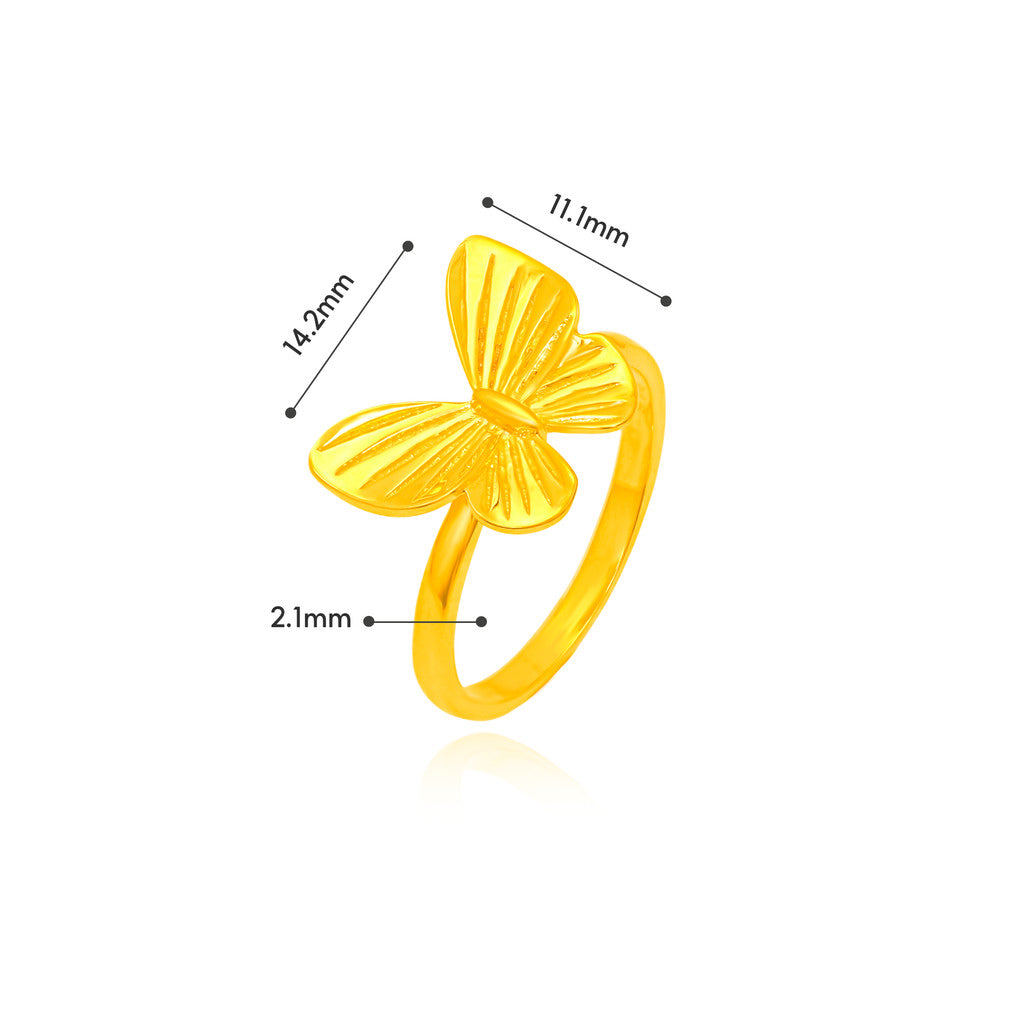 TAKA Jewellery Butterfly 916 Gold - Choose Necklace, Bracelet, Ring, Earrings