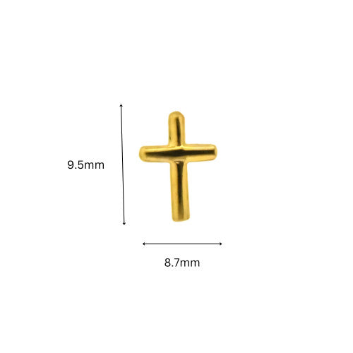TAKA Jewellery 916 Gold Cross Earrings