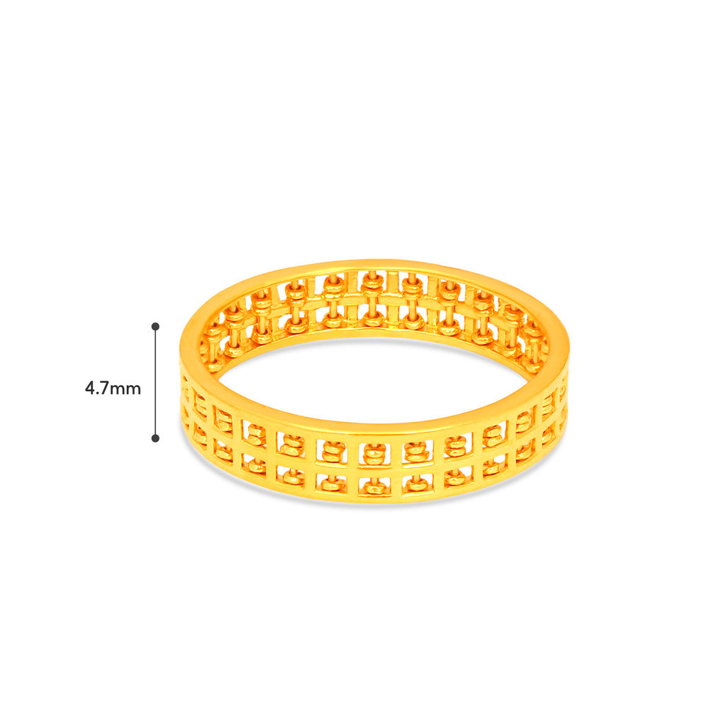 TAKA Jewellery 916 Gold Abacus Ring