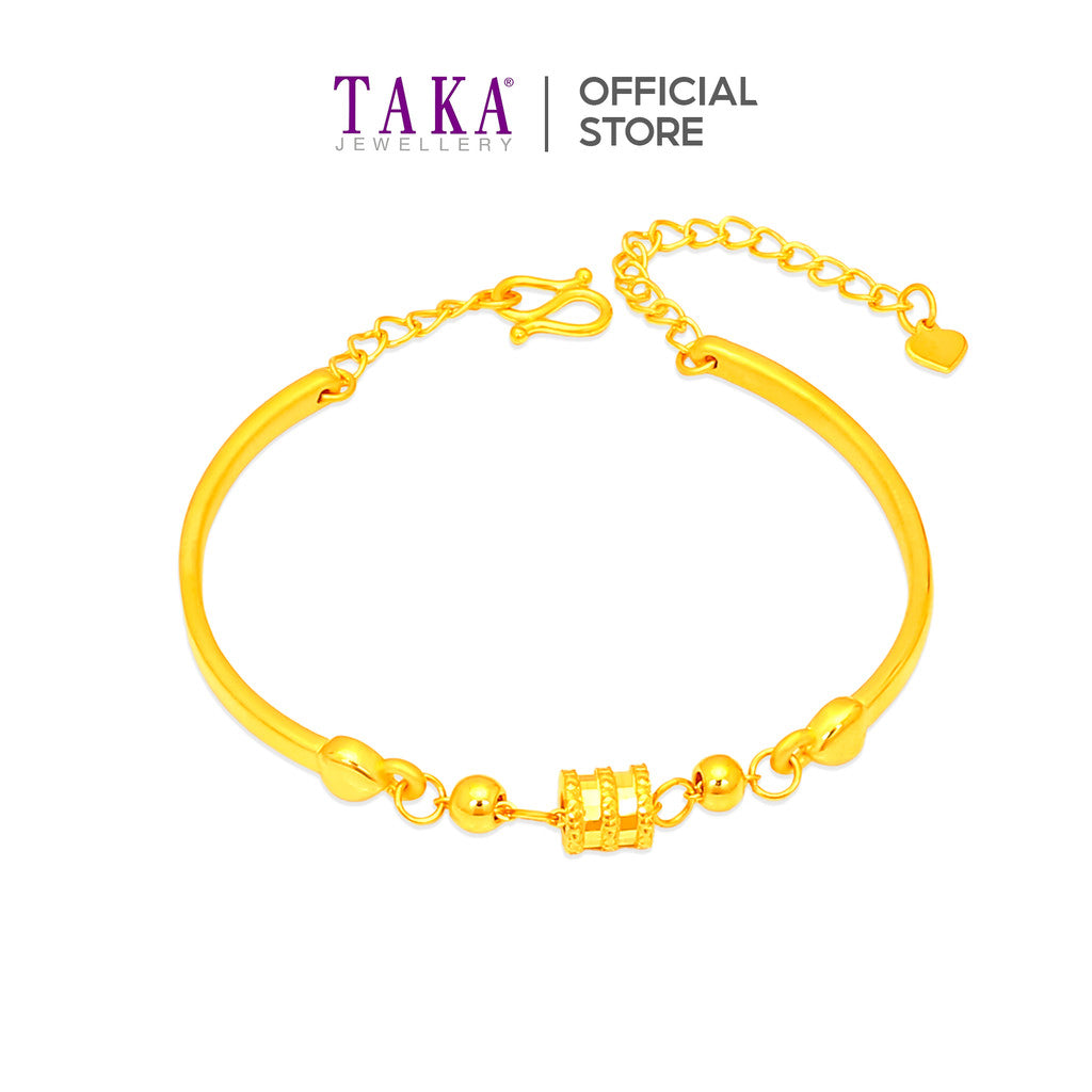 TAKA Jewellery 999 Pure Gold Soft Bangle