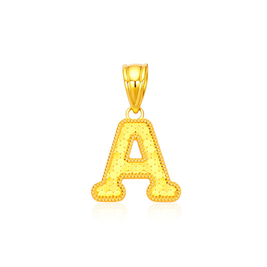 TAKA Jewellery Sparkle Collection Alphabet 916 Gold Pendant