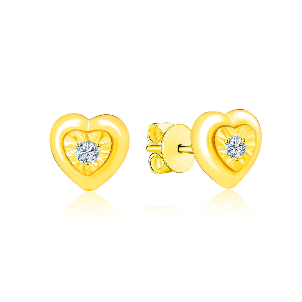 TAKA Jewellery Cresta Diamond Earrings 9K