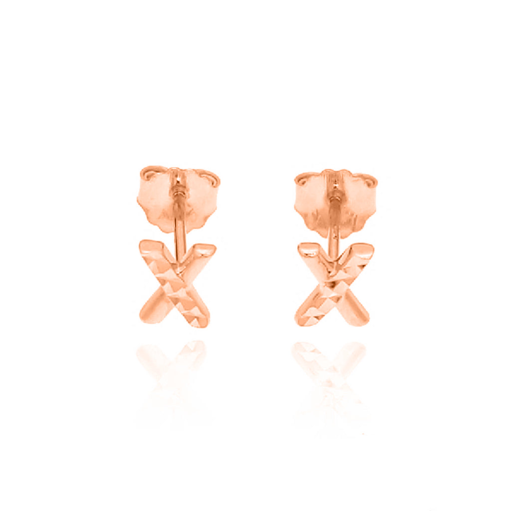 TAKA Jewellery Dolce 18K Gold Earrings Alphabet X
