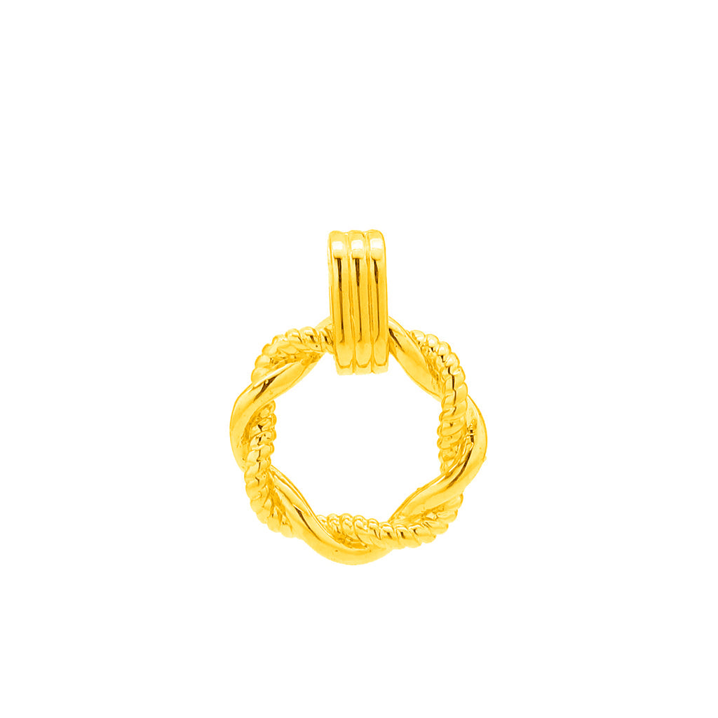 TAKA Jewellery Dolce 18K Gold Pendant Hoop