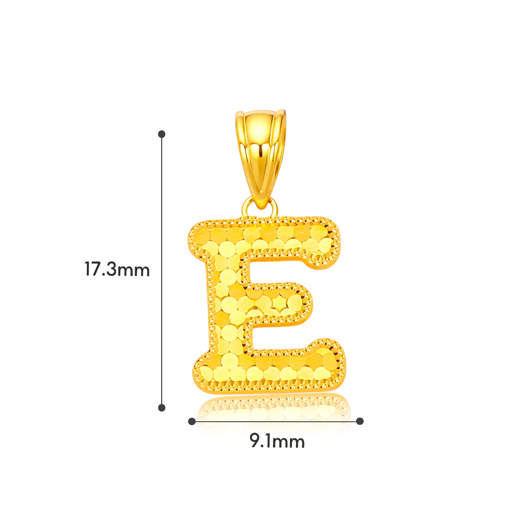 TAKA Jewellery Sparkle Collection Alphabet 916 Gold Pendant