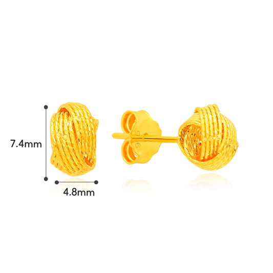 TAKA Jewellery 916 Gold Radiant Twist Earrings