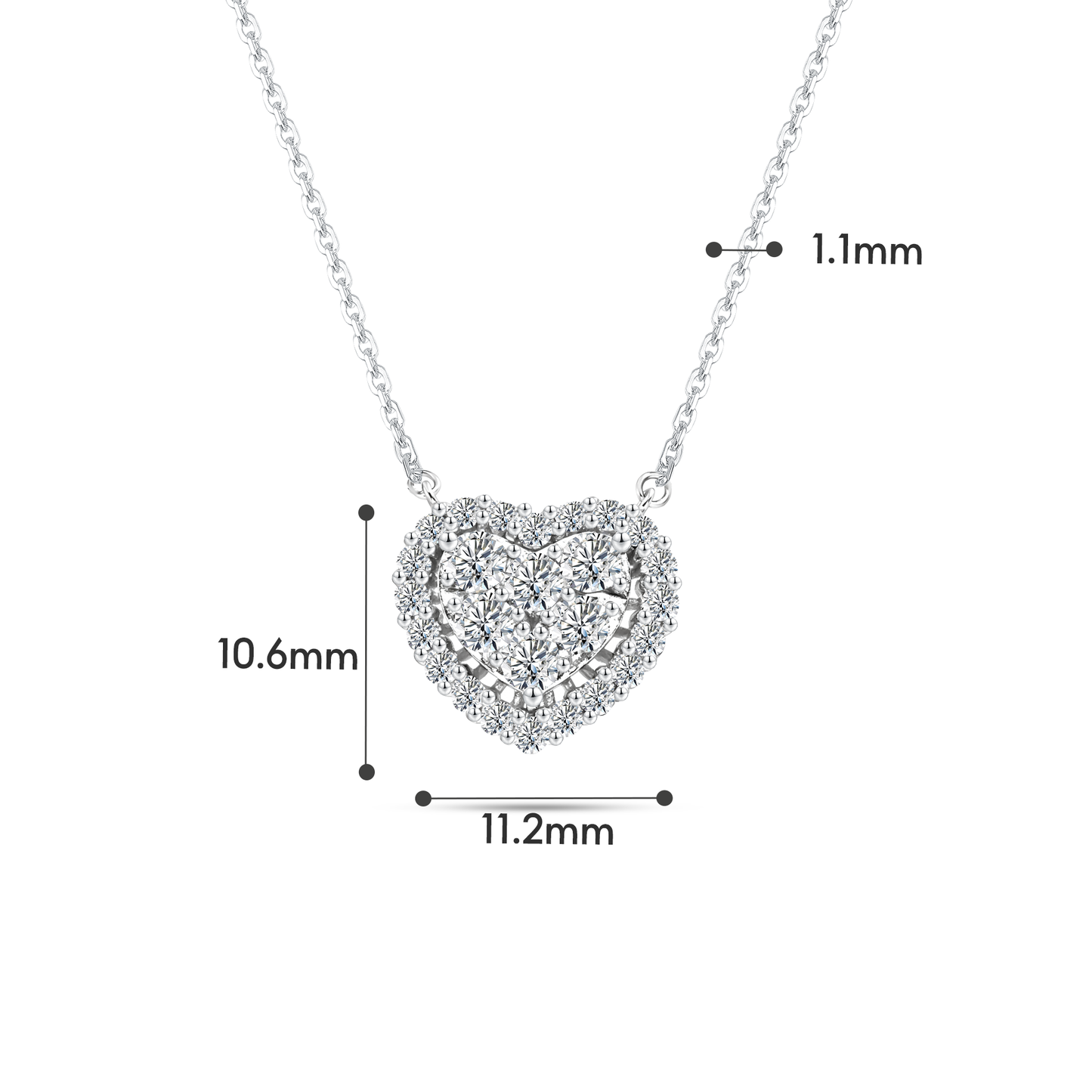 TAKA Jewellery 10K Lab Grown Love You Always Diamond Necklace