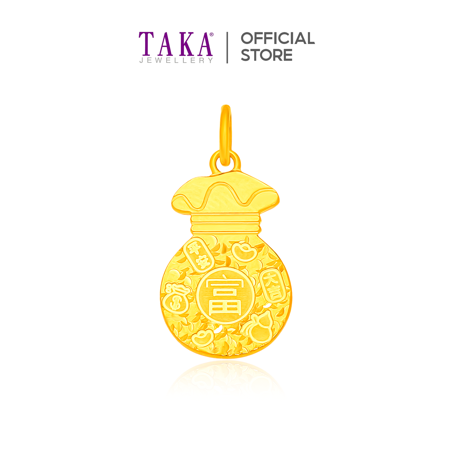 TAKA Jewellery Golden Blessings Series 916 Gold Pendant