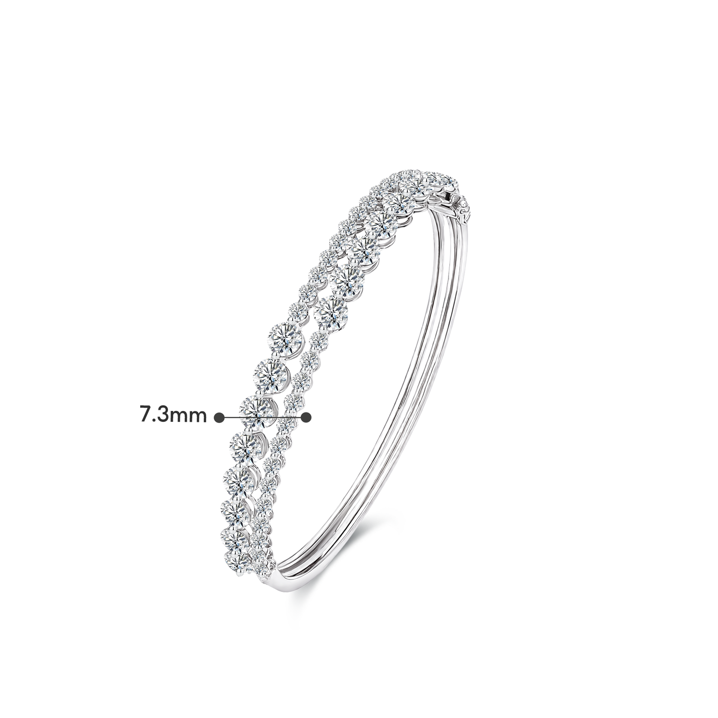 TAKA Jewellery 10K Gold Lab Grown Diamond Double-Row Bangle
