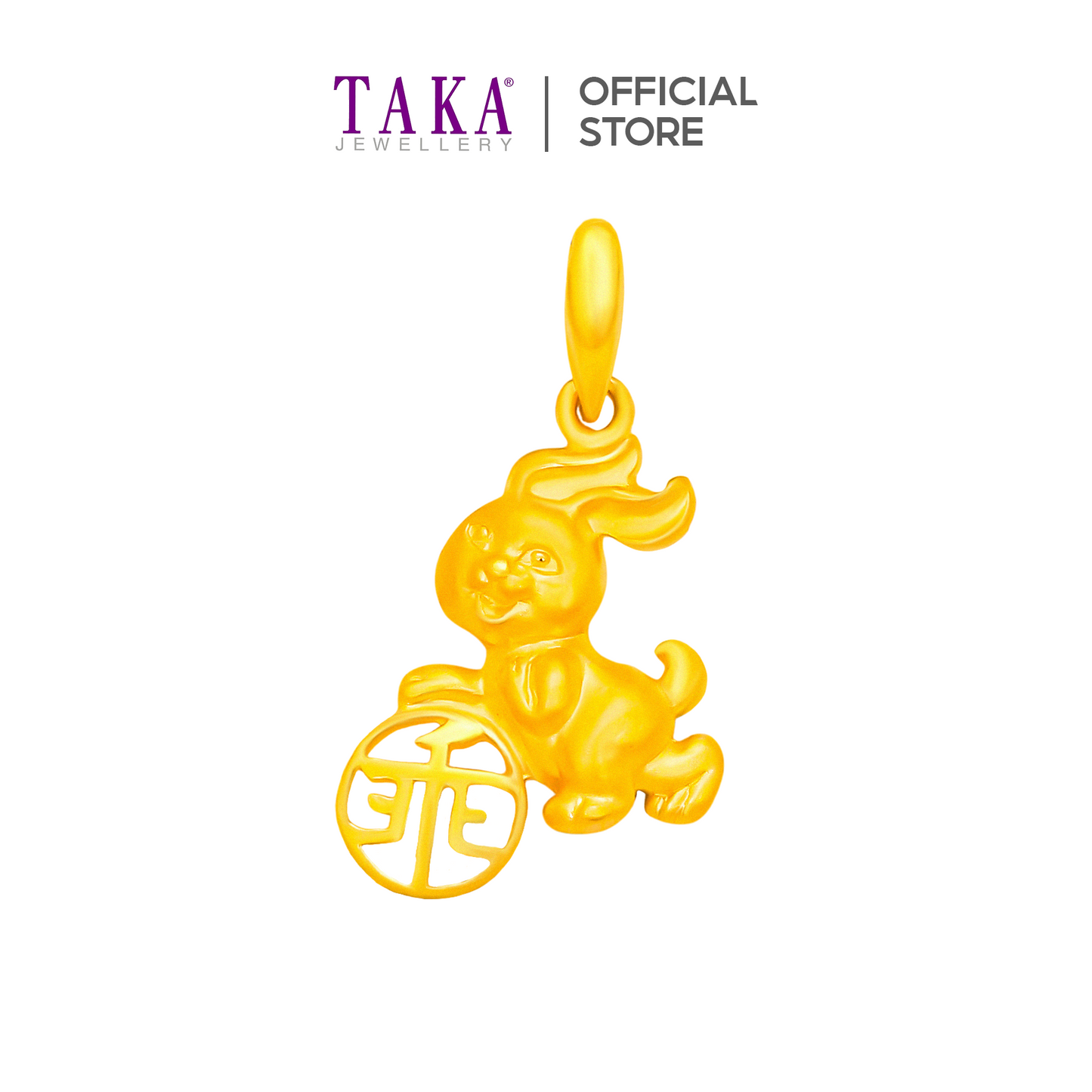 TAKA Jewellery 916 Gold Pendant Bunny