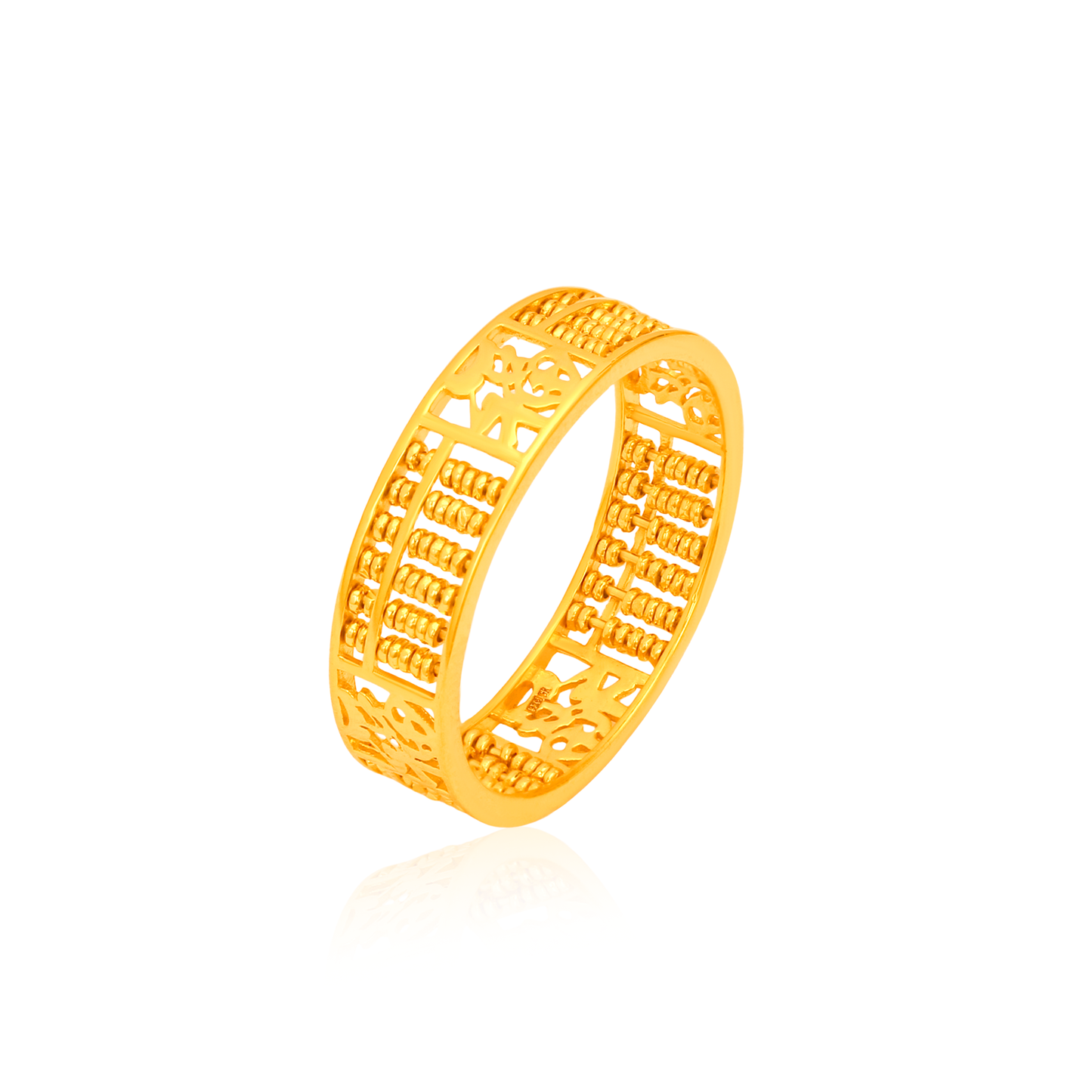 TAKA Jewellery 916 Gold Fortune Abacus Ring
