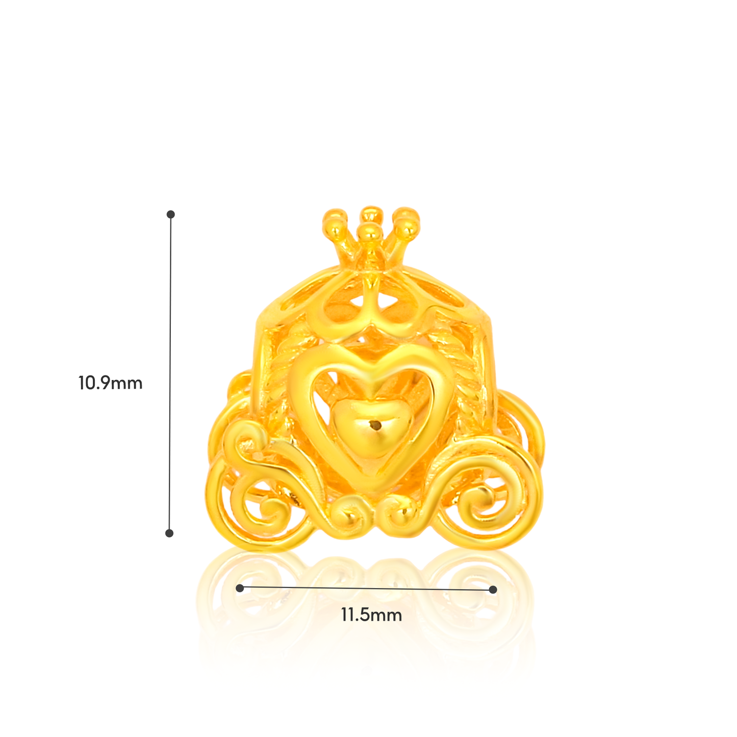 TAKA Jewellery 916 Gold Carriage Charm