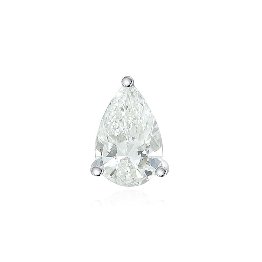 TAKA Jewellery Pear Shaped Diamond Single Stud Earring 18K Gold