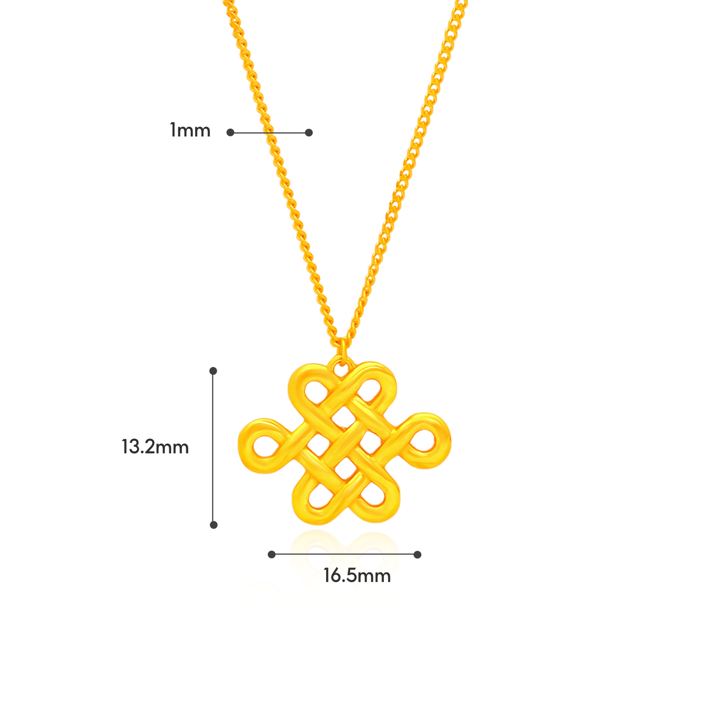 TAKA Jewellery Eternal Knot Elegance 916 Gold - Choose Necklace, Earrings and Bracelet