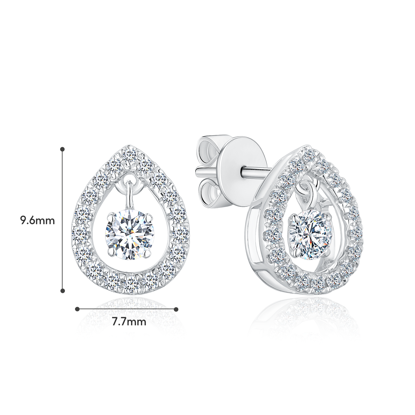 TAKA Jewellery Twinkling Teardrop Diamond Earrings 18K Gold