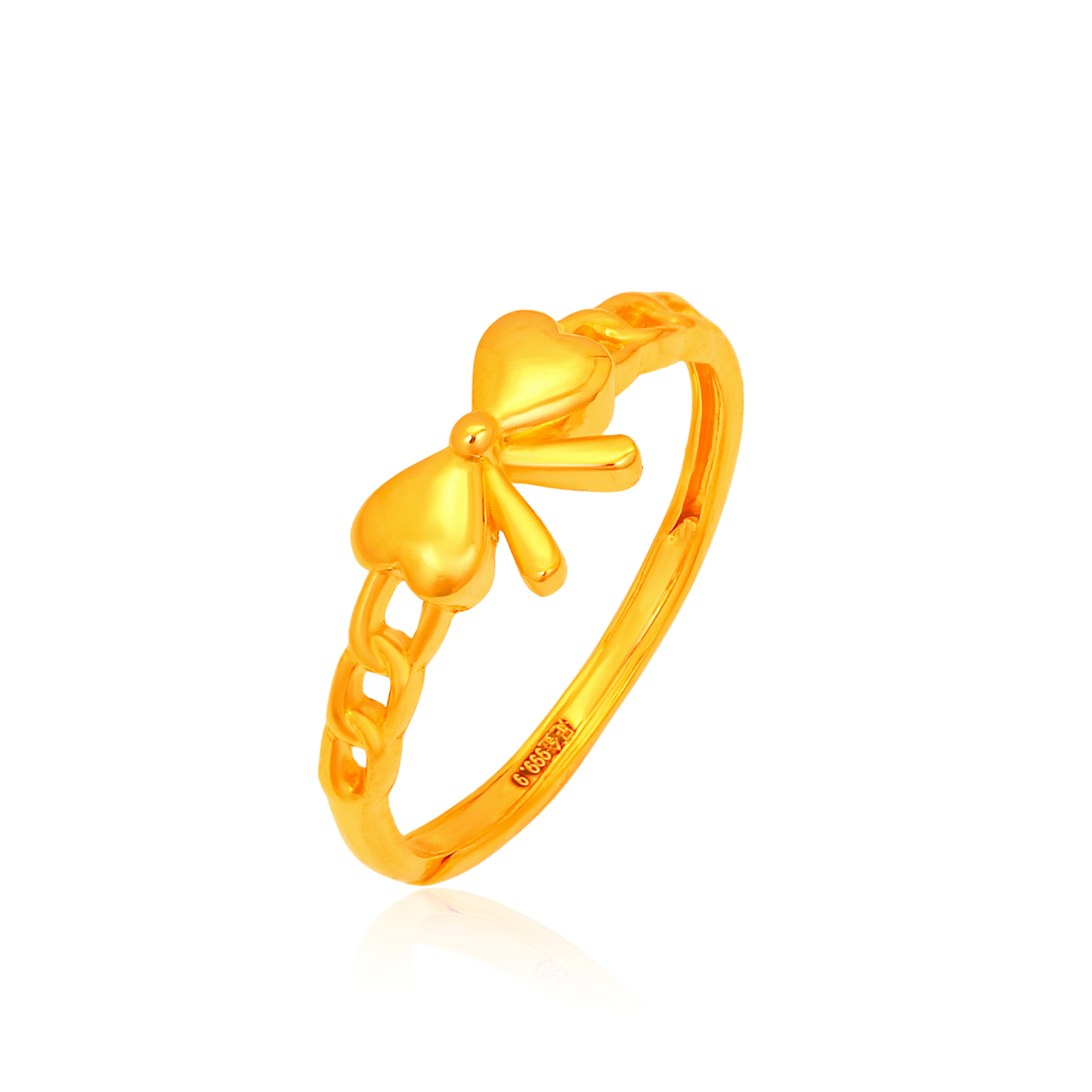 TAKA Jewellery Sweet Bow 999 Pure Gold Ring