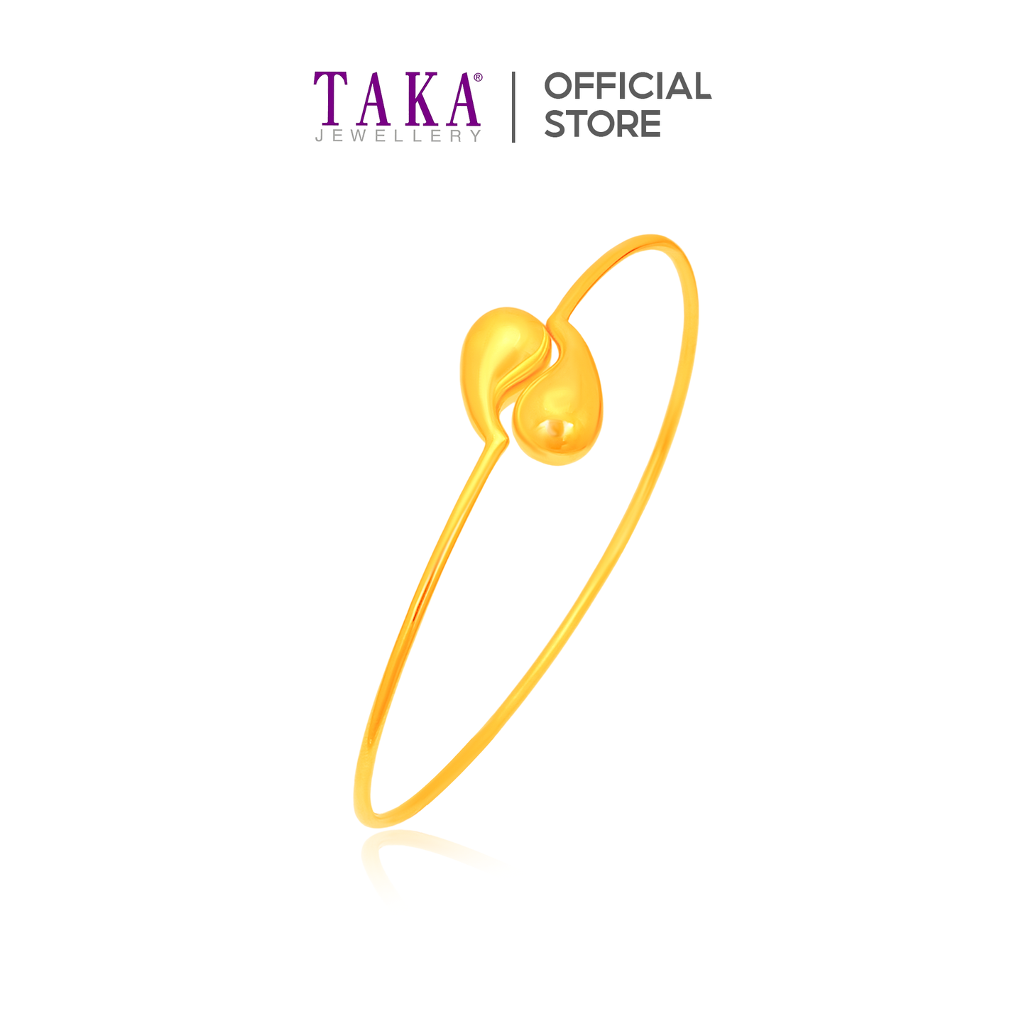 TAKA Jewellery Eternal Drop 916 Gold Bangle