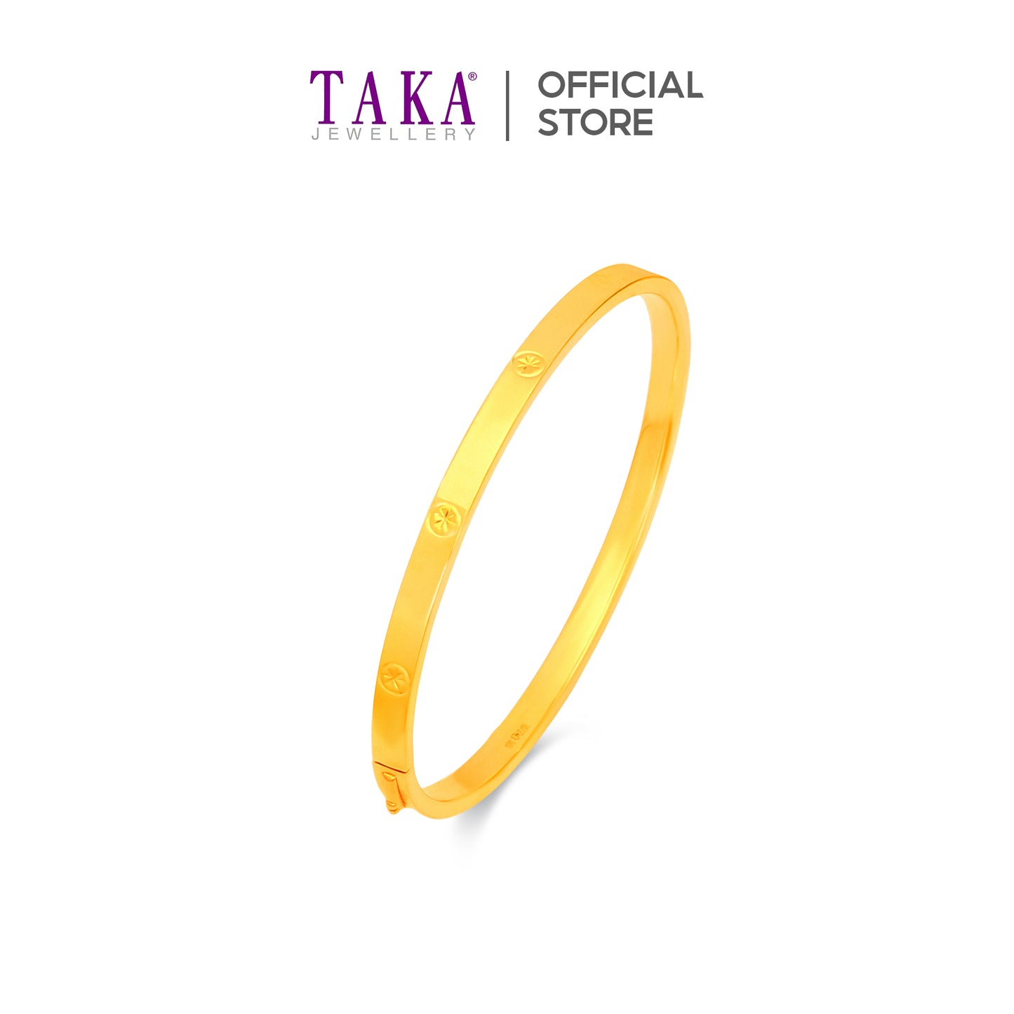 TAKA Jewellery Luna Luxe 999 Pure Gold Bangle - 5G Gold Generation