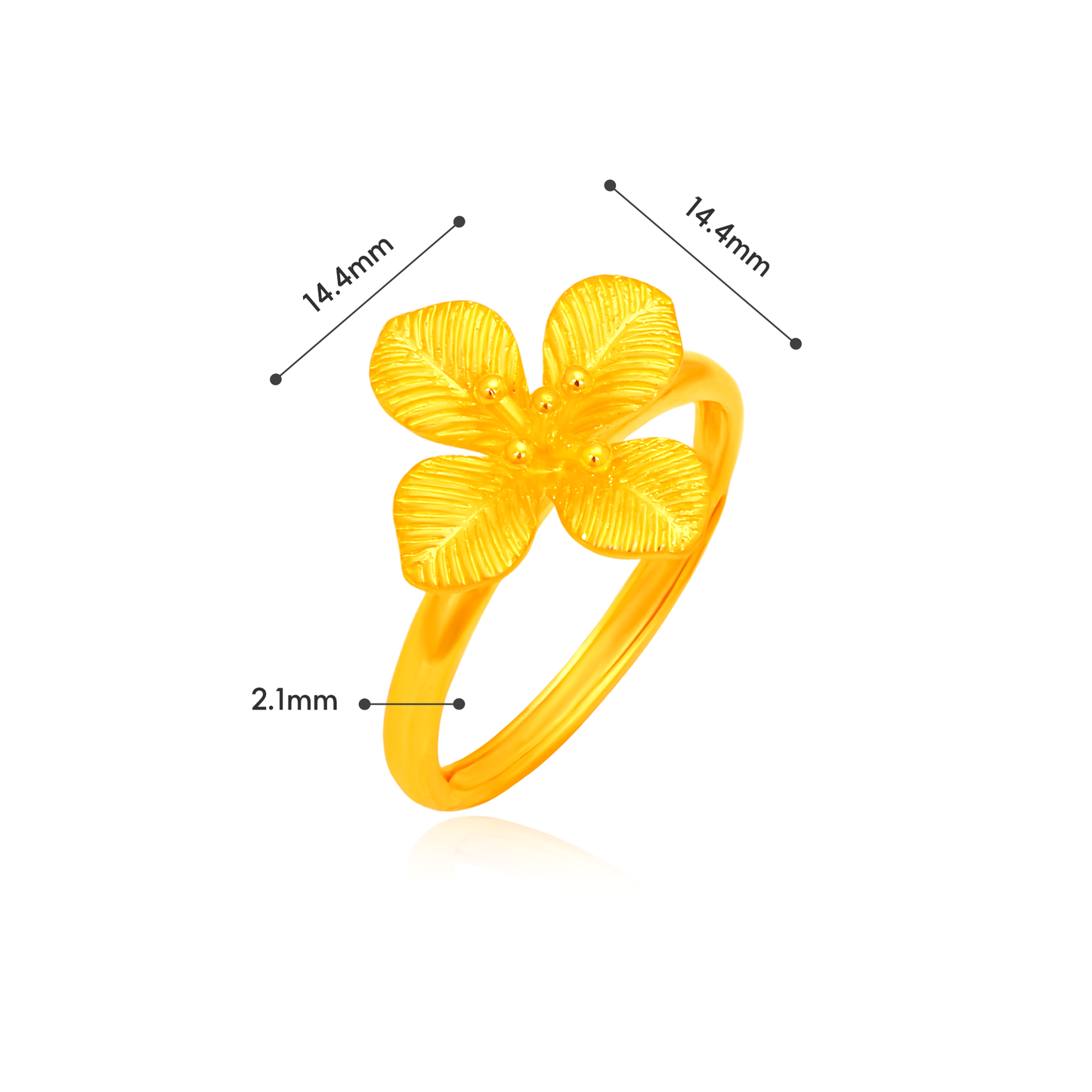 TAKA Jewellery 999 Pure Gold Floral - Choose Necklace, Earrings, Ring