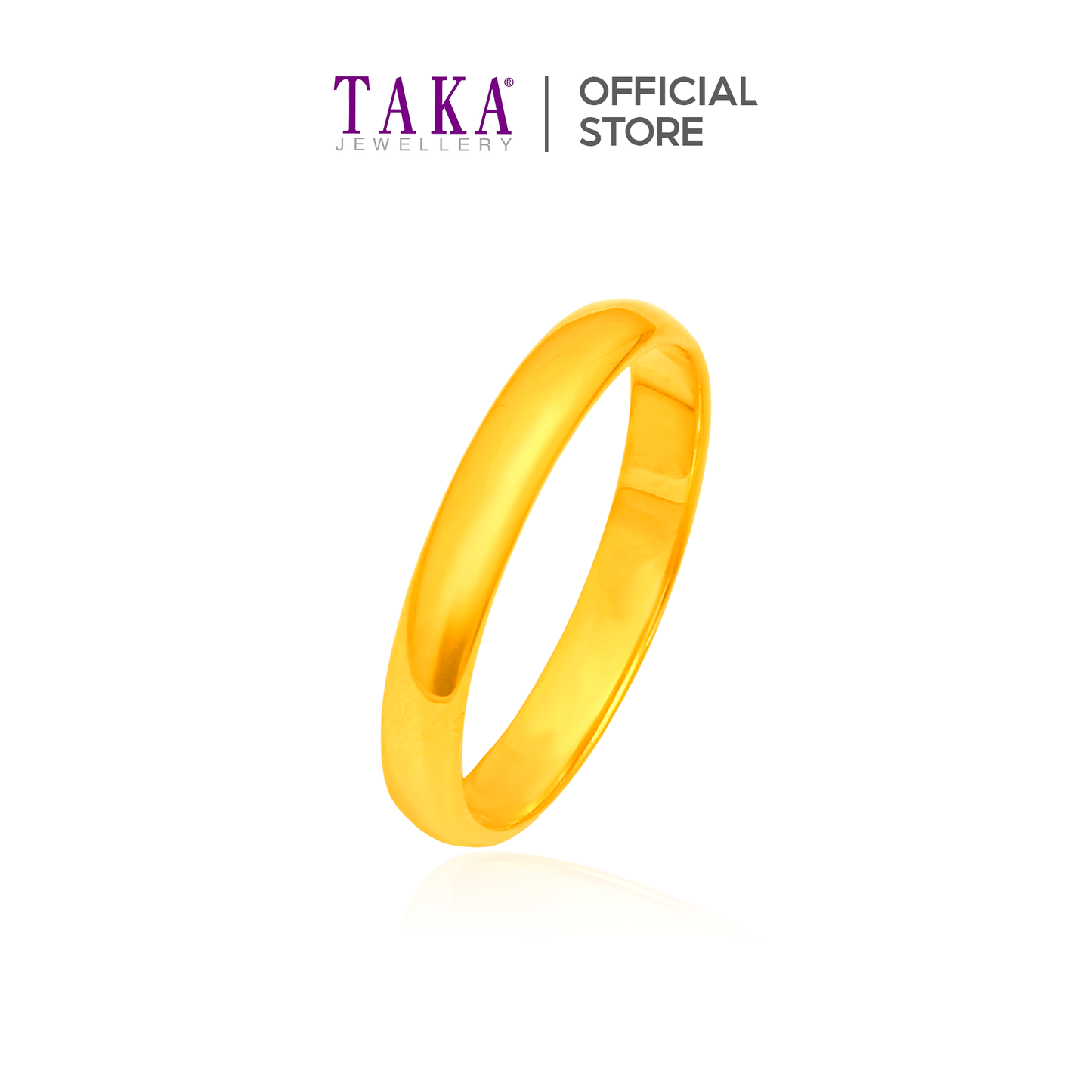 TAKA Jewellery Eterna Shine Band 916 Gold Ring