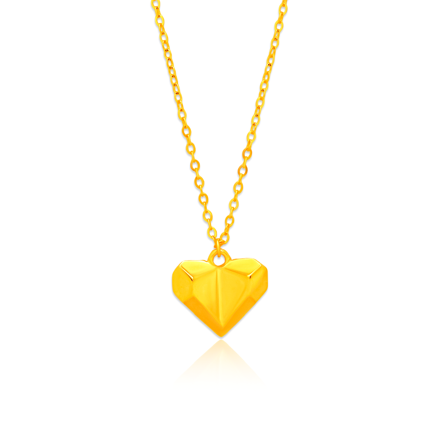 TAKA Jewellery Golden Edge of Love 916 Gold Necklace