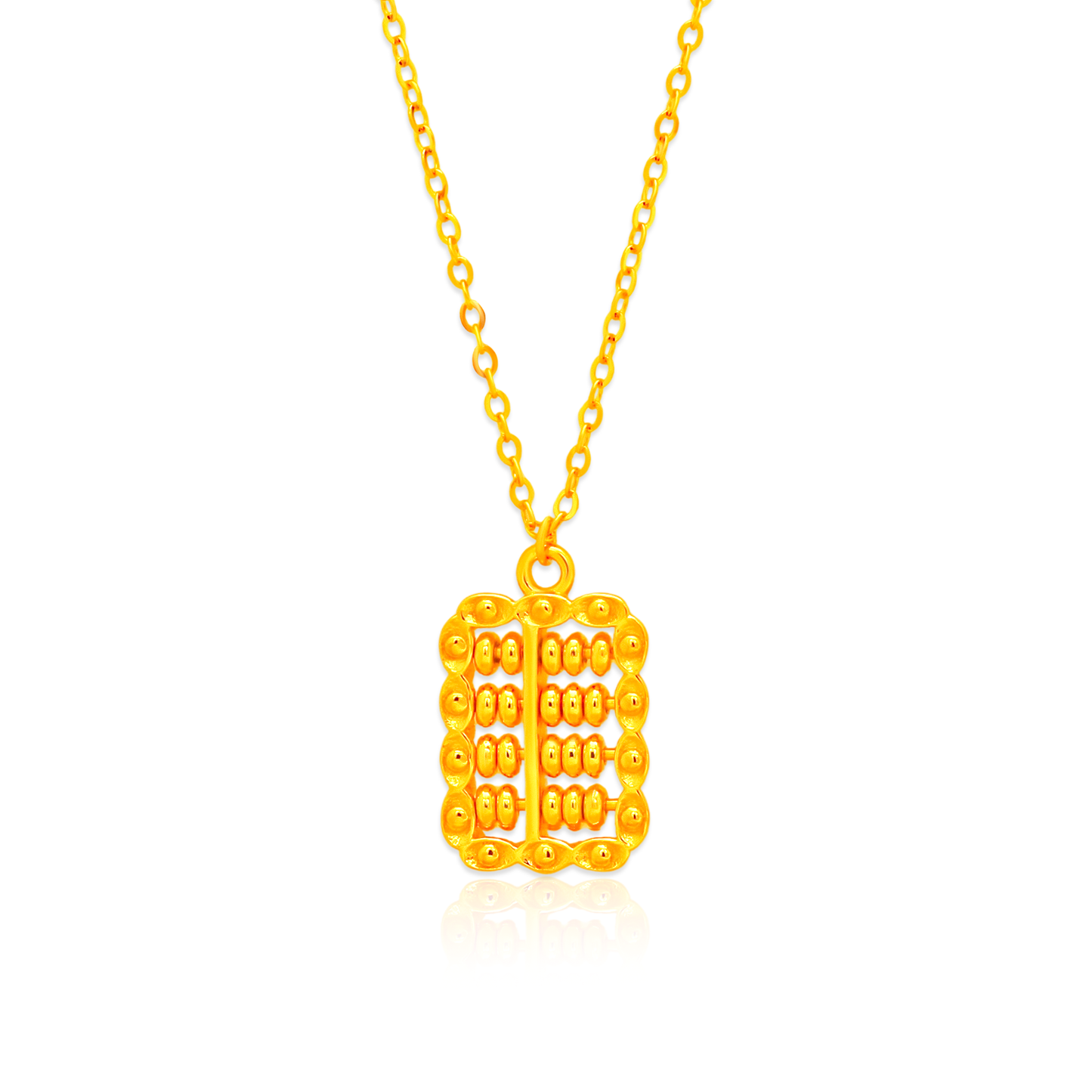 TAKA Jewellery Golden Wealth Abacus 916 Gold Necklace