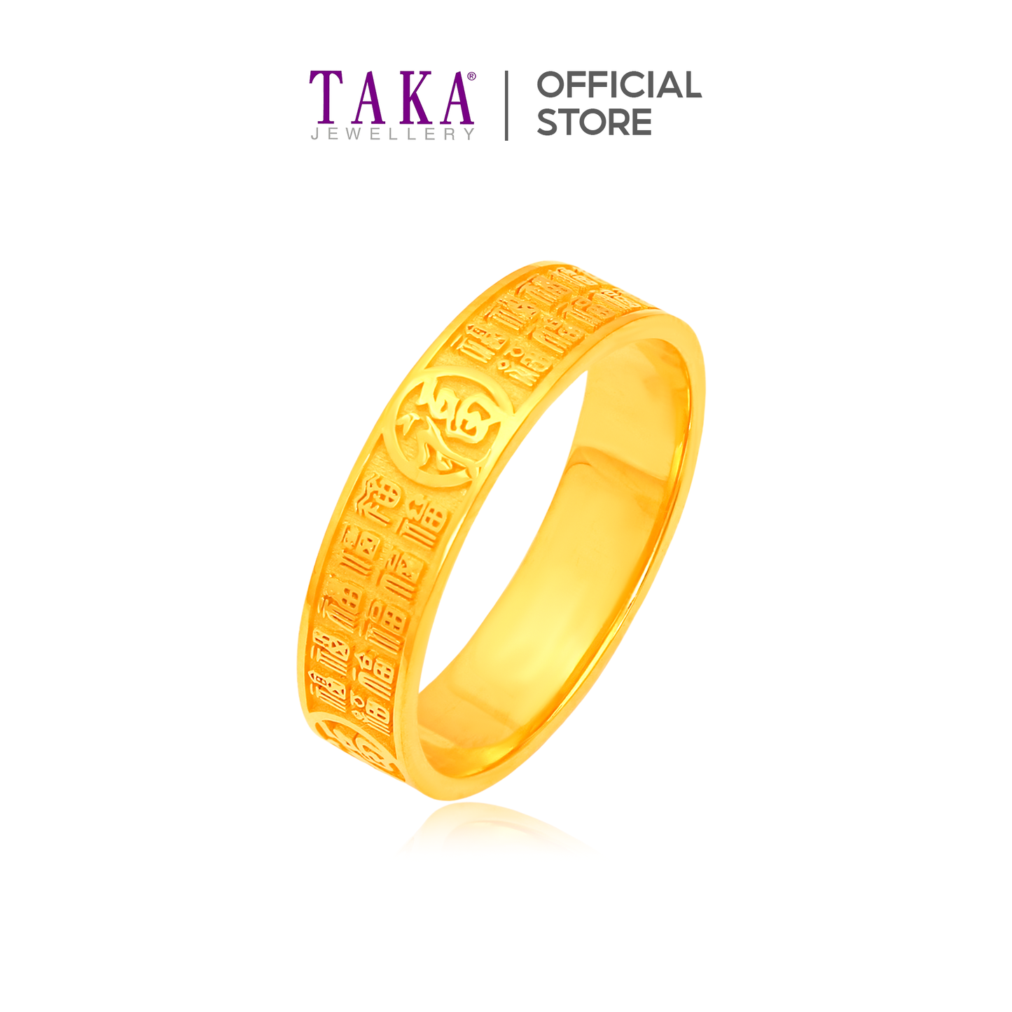 TAKA Jewellery Prosperity Blessings 916 Gold Ring