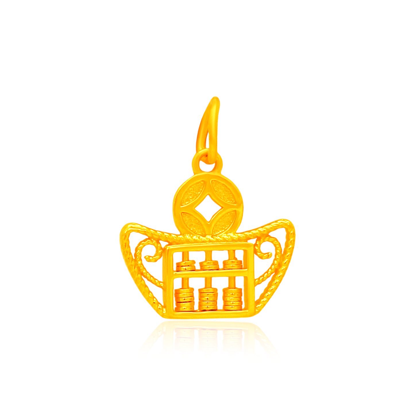 TAKA Jewellery Prosperity Ingot Abacus 916 Gold Pendant
