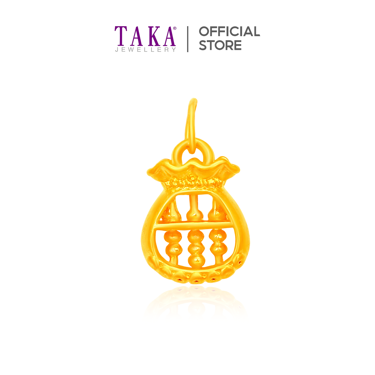 TAKA Jewellery Wealth Abacus 999 Pure Gold Pendant