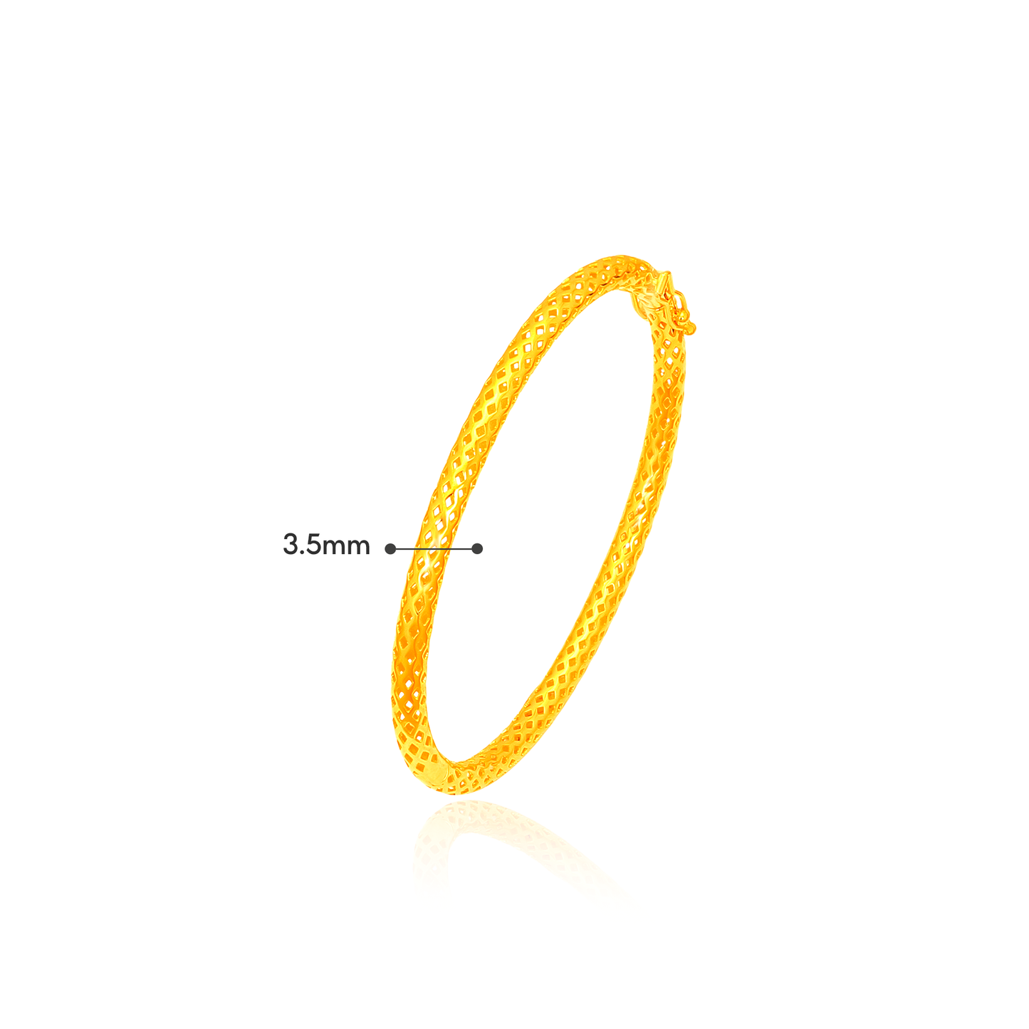 TAKA Jewellery 916 Gold Oval Radiance Bangle